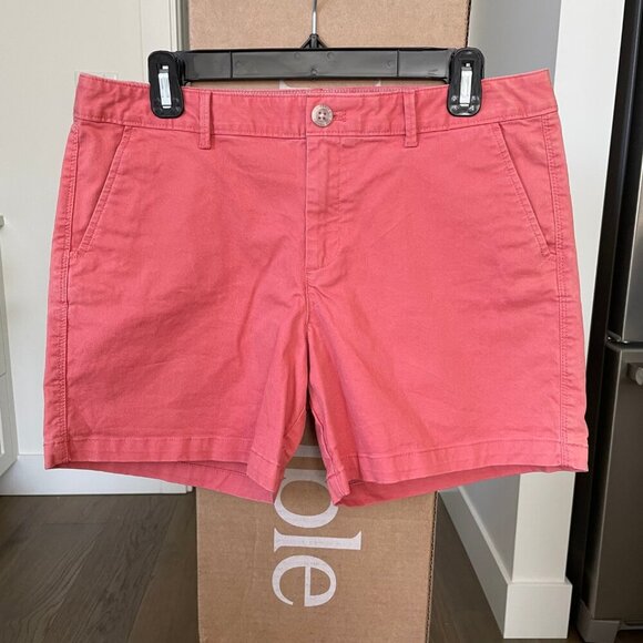 Eddie Bauer Legend Wash Stretch Slightly Curvy Cotton Shorts Cayenne Red Sz 8 - Picture 9 of 9